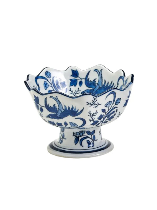 Scalloped Edge Footed Bowl