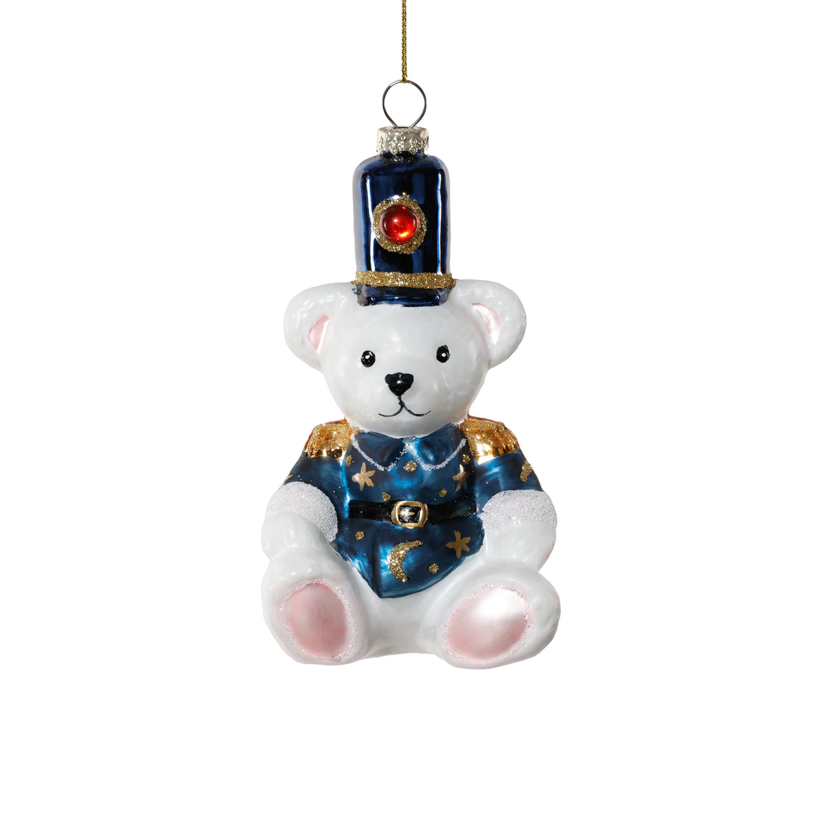 Teddy Bear Glass Ornament