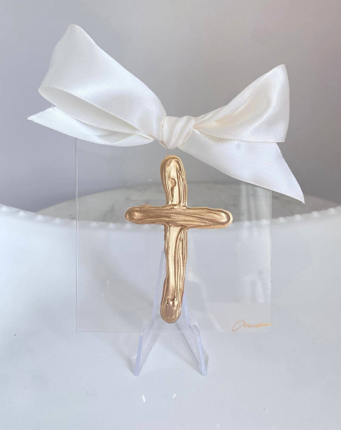 Cross Acrylic Christmas Ornament