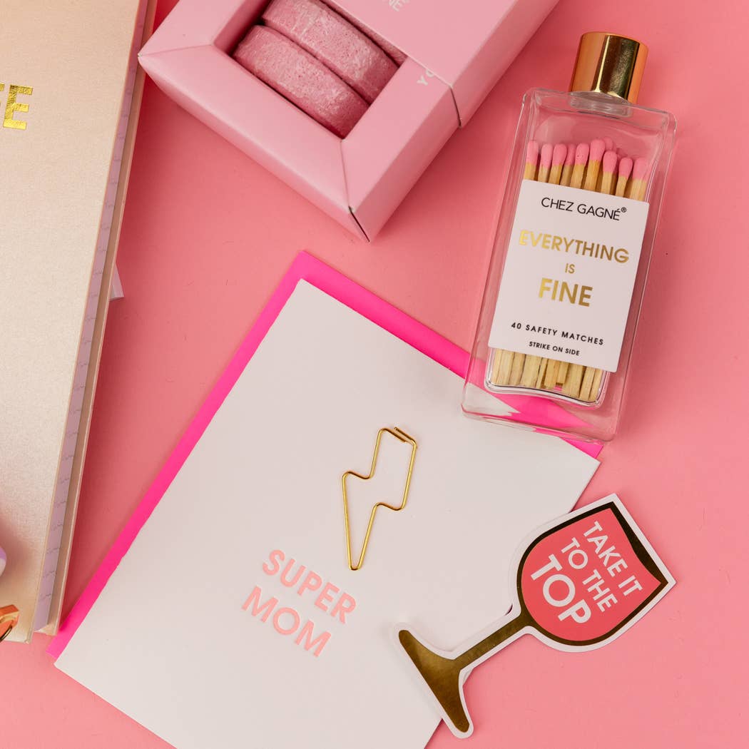 Everything is Fine Matches - Glass Bottle Matchsticks Light Pink