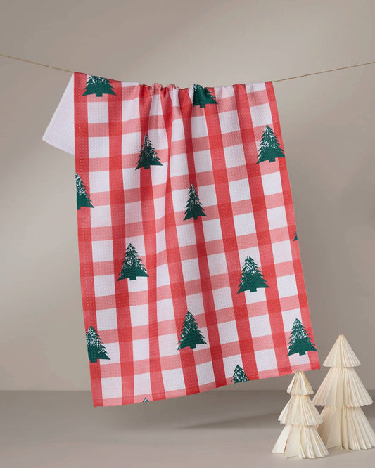 Christmas Pines Tea Towel