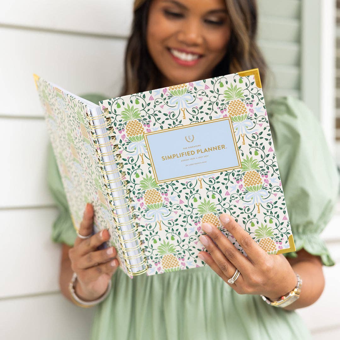 2026-2027 Spiral Weekly Simplified Planner - Pineapple Charm