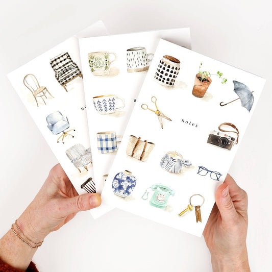 Softtouch Cover Notebook with Original Watercolor Artwork