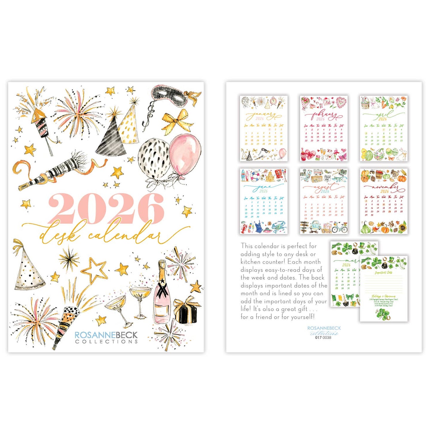Handpainted Holiday Icons Calendar 2026
