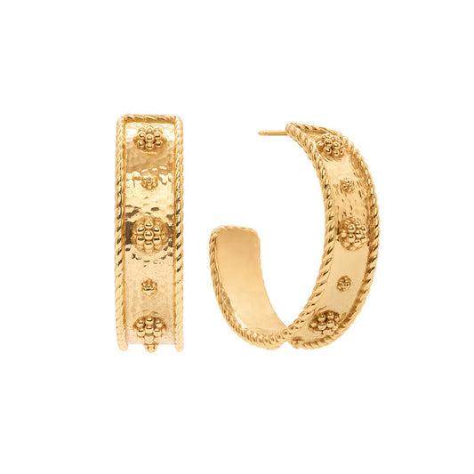 Berry Classic Medium Hoops - Gold