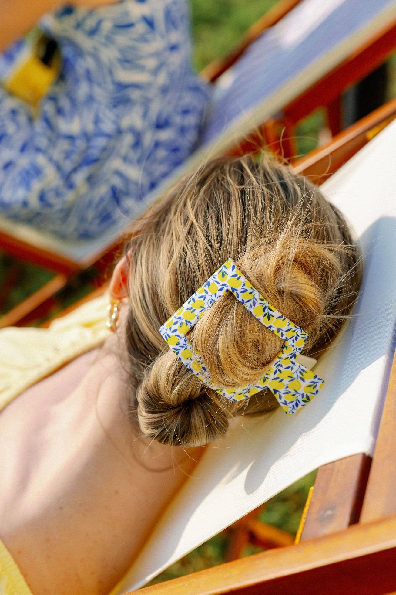 Flat Square Hair Clip | Large | Limoncello