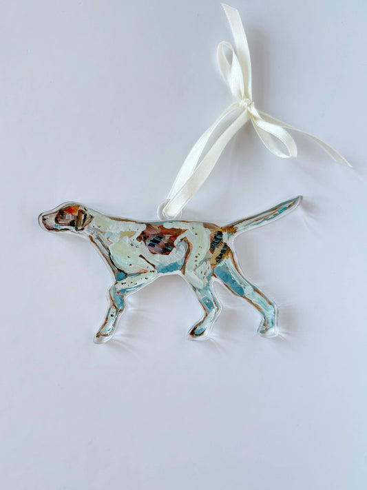 "English Pointer Orange" Ornament