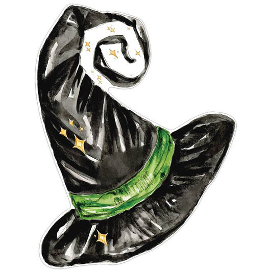 Black with Green Witch Hat Perfectly Posh Die-Cut Placemat