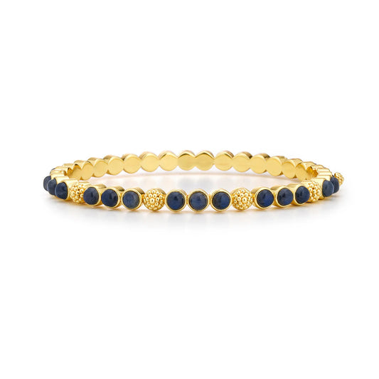 Berry Gem Petite Hinge Bangle - Blue Labradorite