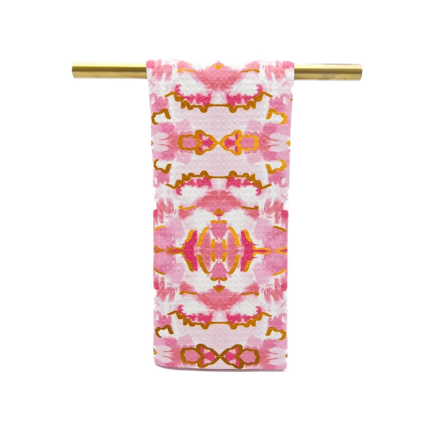 Pink Kaleidoscope Tea Towel