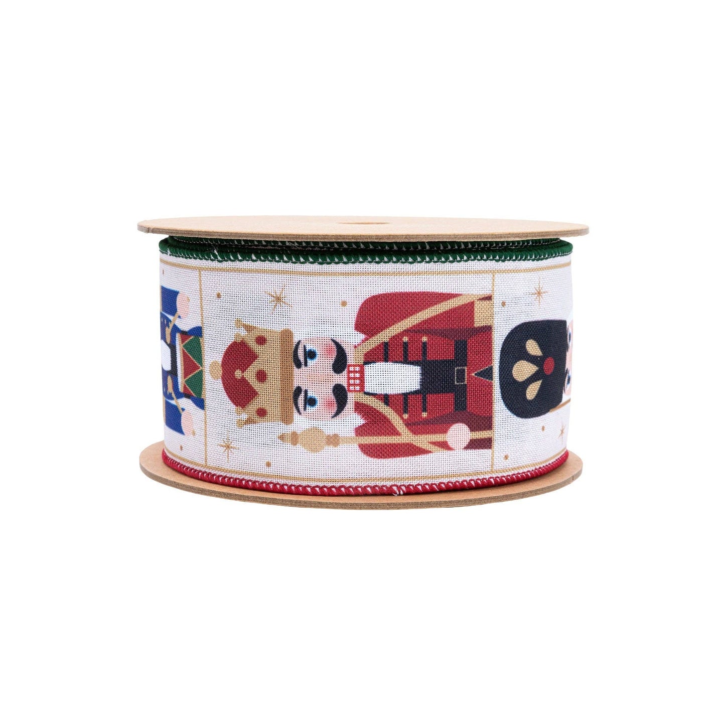 Nutcracker Wired Ribbon 2.5" with Red/Green Edge 10yd