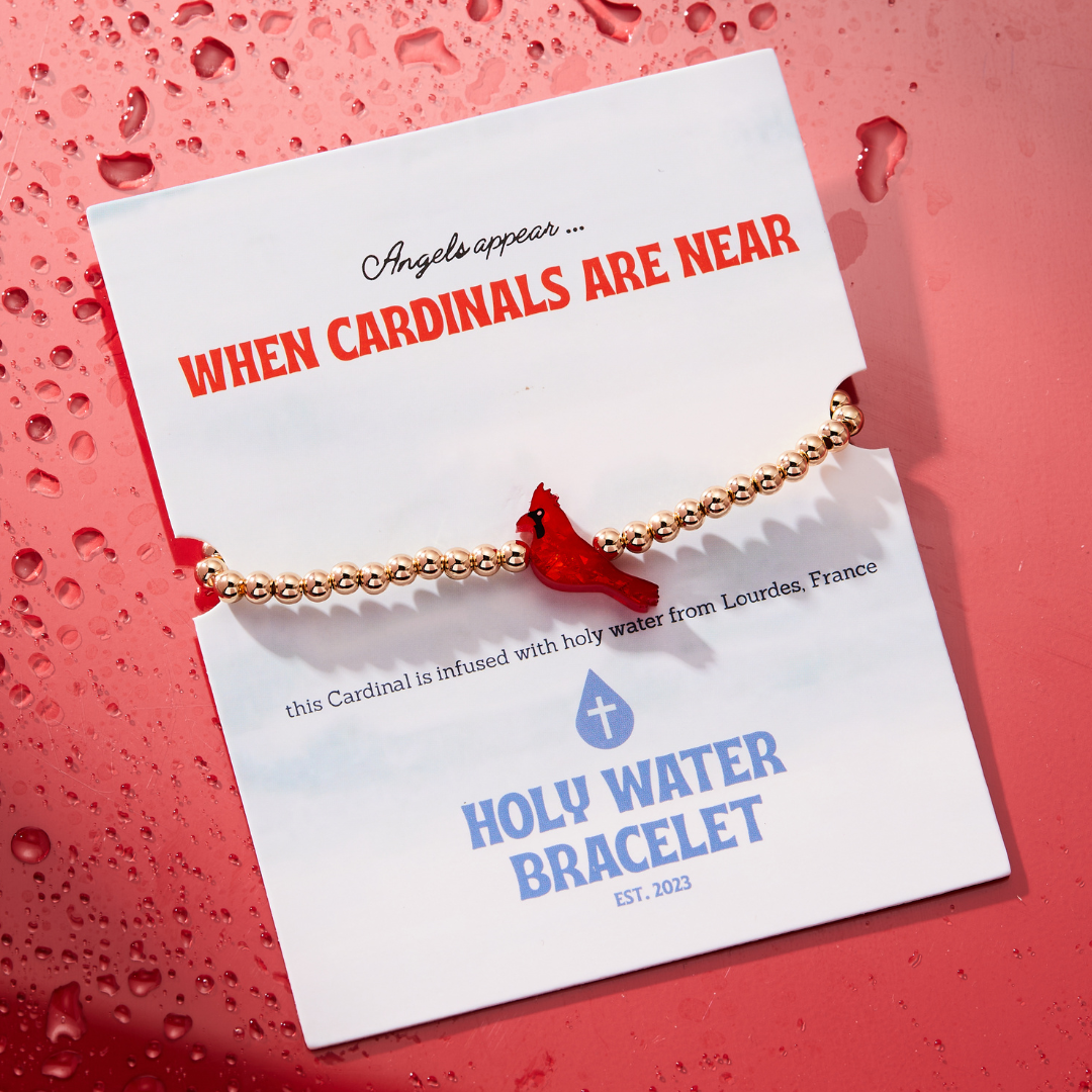 Red Cardinal Holy Water Bracelet