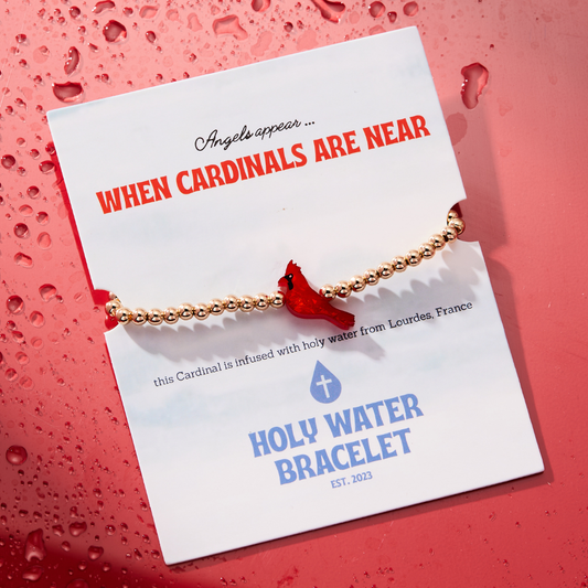 Red Cardinal Holy Water Bracelet