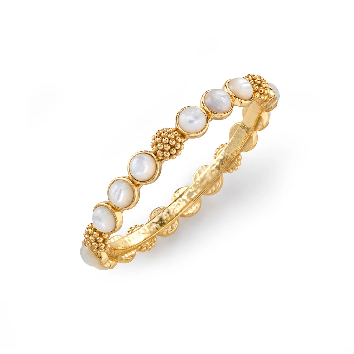 Berry Gem Hinge Bangle - MOP