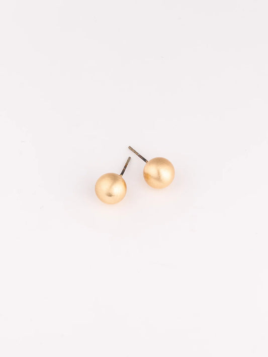 Grenada Gold Medium Brushed Earrings