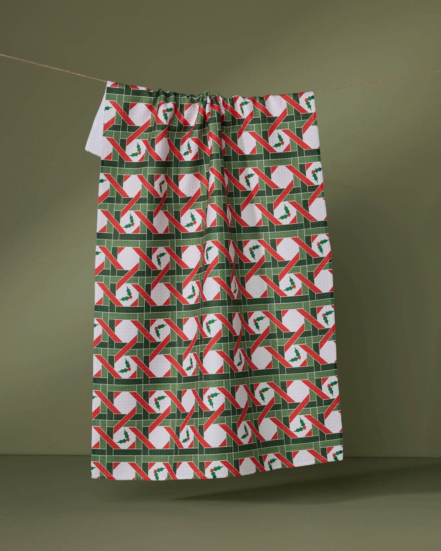 Yuletide Lattice Tea Towel