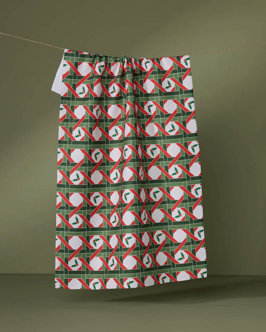 Yuletide Lattice Tea Towel