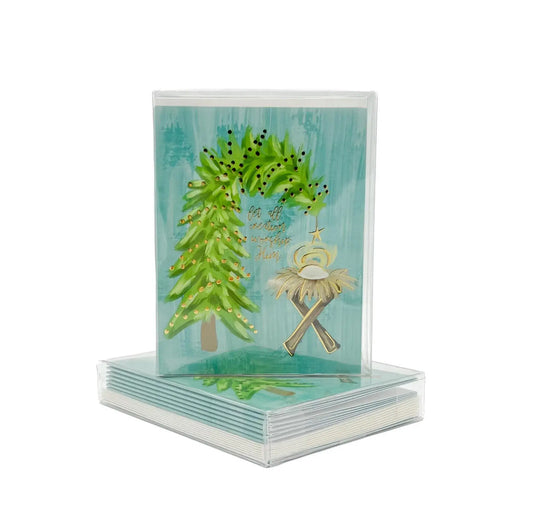 Gold Foil All Creation Worship Folded Notes