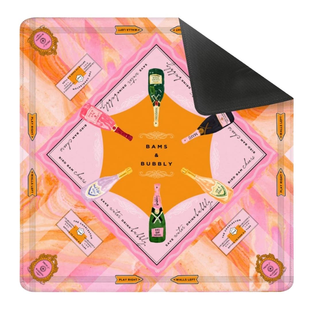 Bams & Bubbly Mahjong Mat | Champagne & Mahj