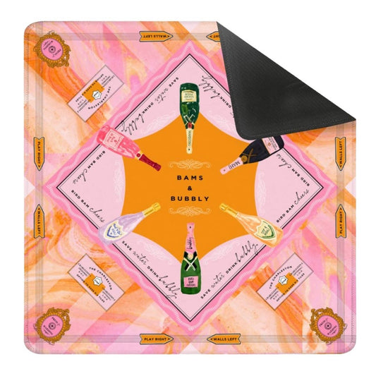 Bams & Bubbly Mahjong Mat | Champagne & Mahj
