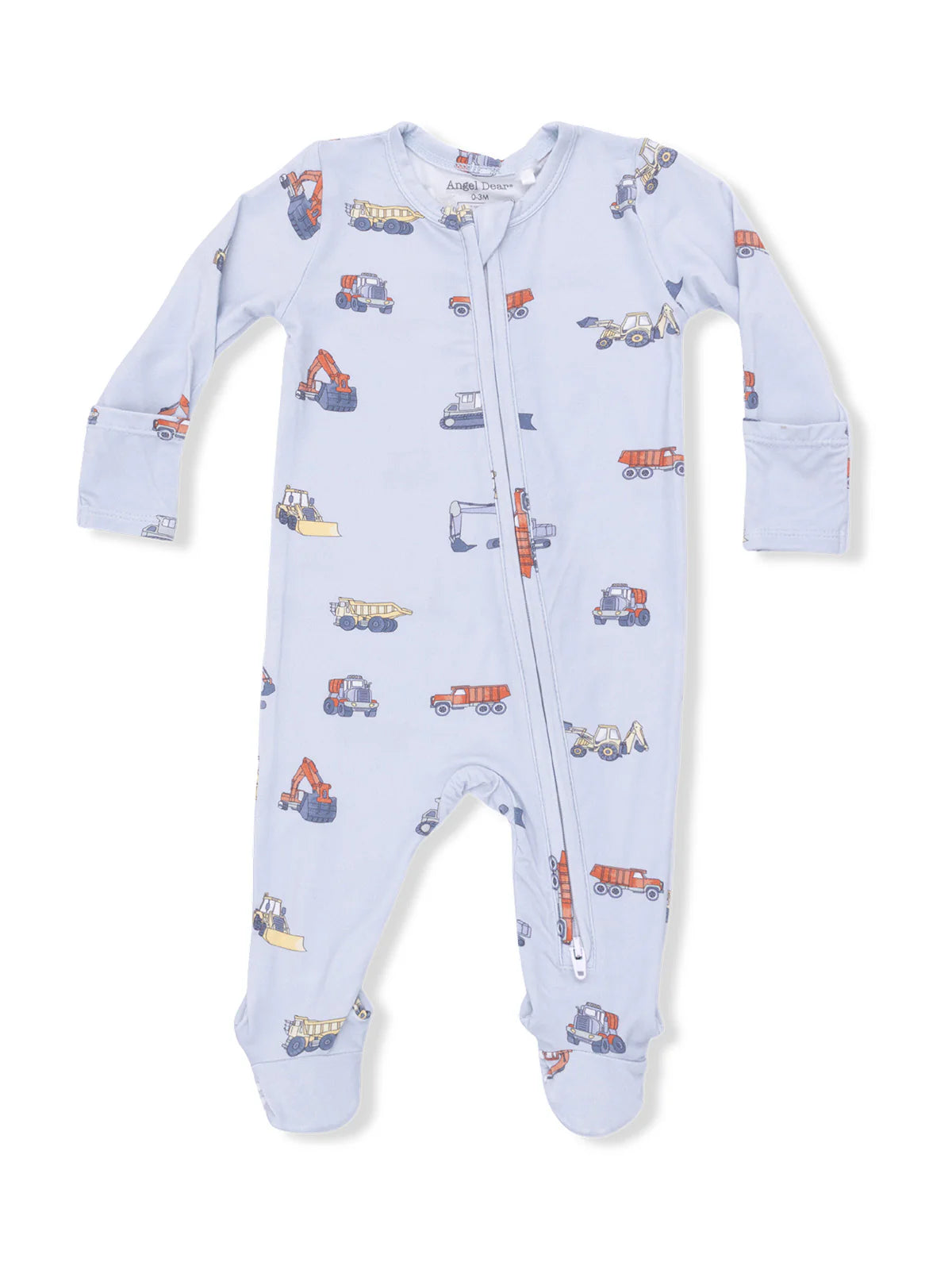 Construction Vehicles - 2 Way Zipper Footie