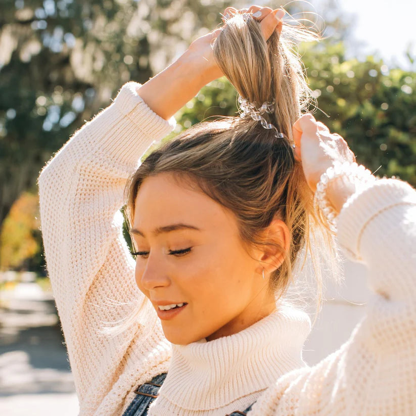 Crystal Clear Large Hair Ties