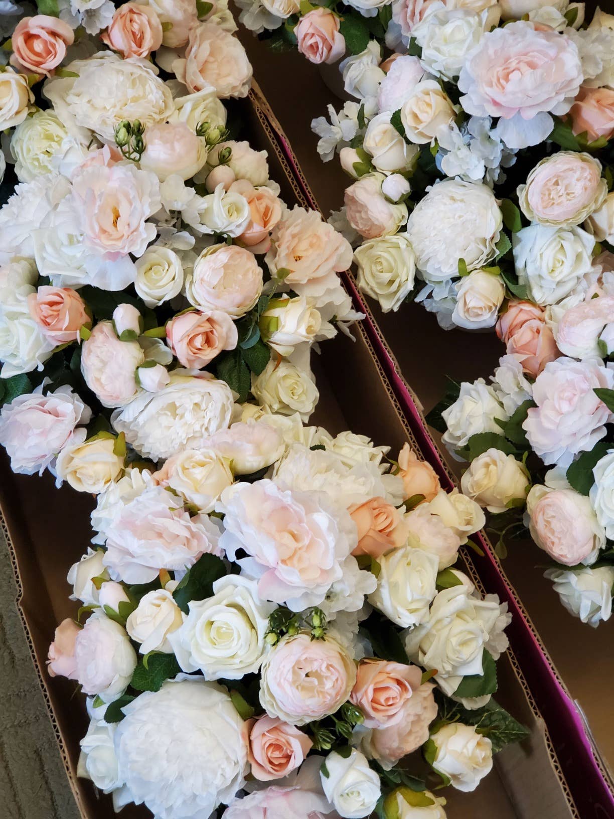 12''T Silk Peony Bunch, Small Floral Bunch, Spring Peonies
