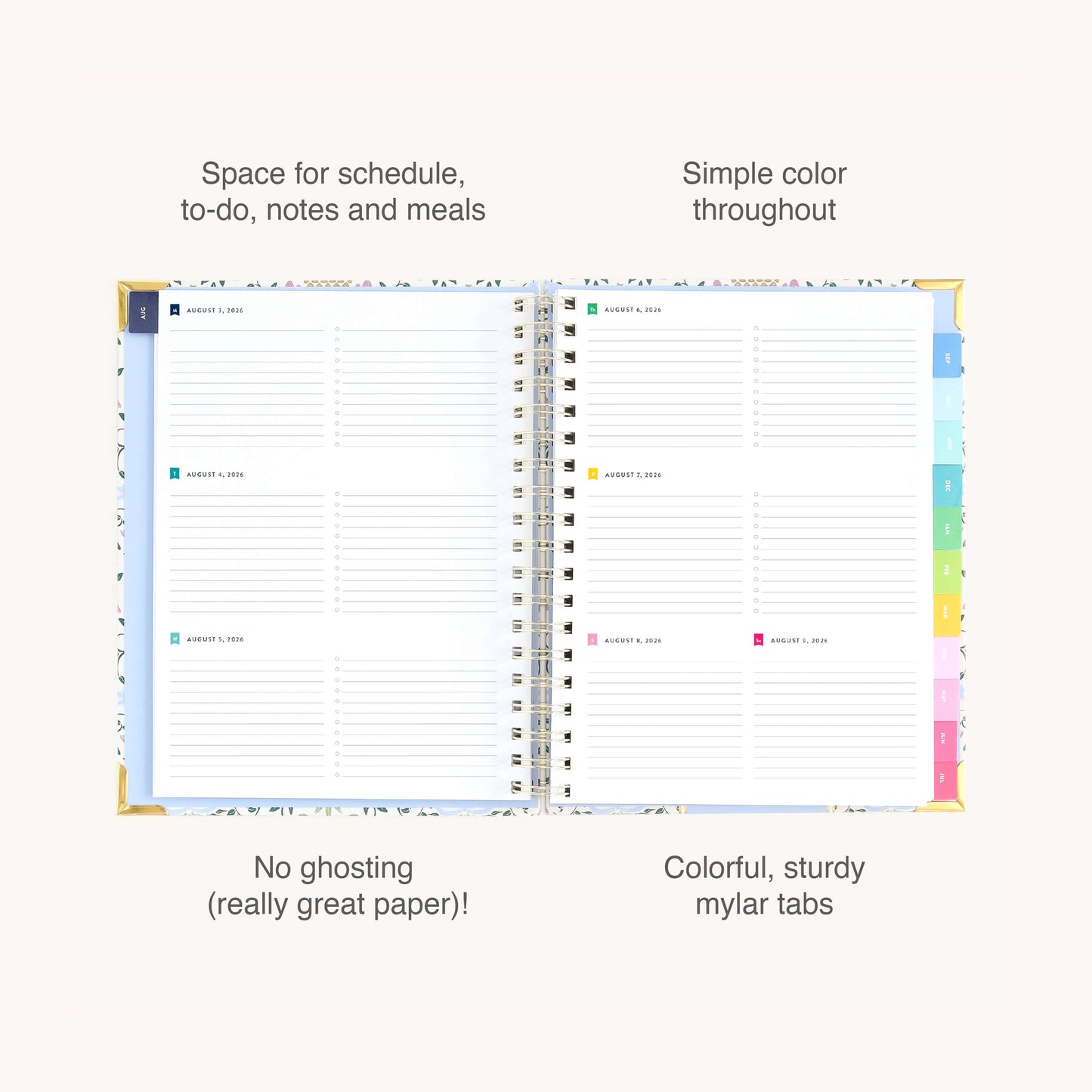 2026-2027 Spiral Weekly Simplified Planner - Pineapple Charm