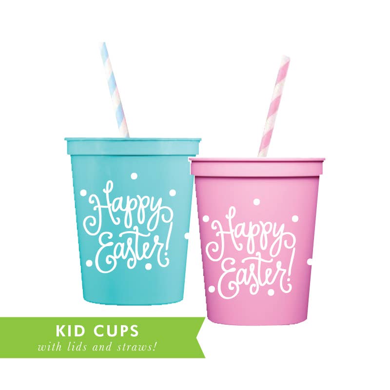 Happy Easter! | Kids Stadium Cups with Lids 