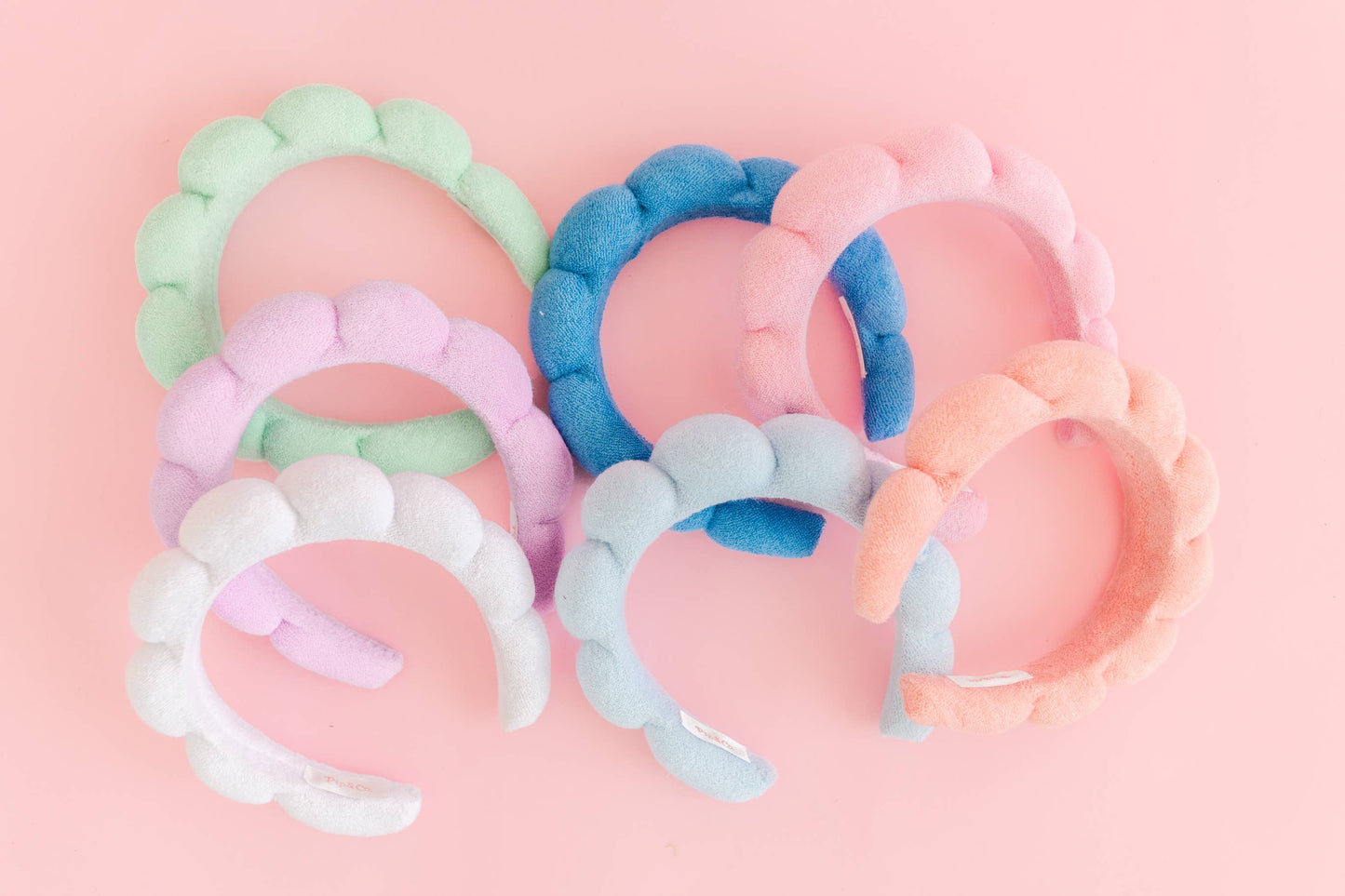 Pink Puffy Terrycloth Plush Spa Headband