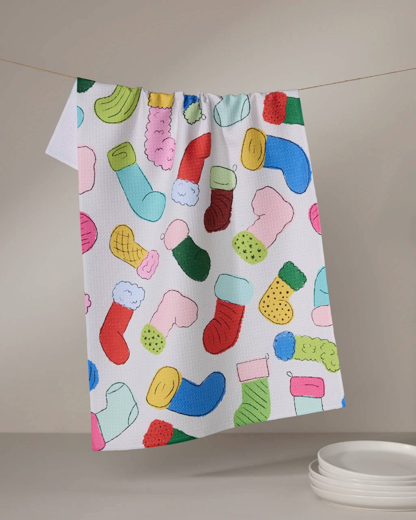 Silly Stockings Tea Towel