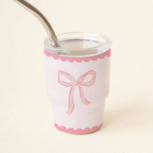 2 oz Tiny Tumbler–Bow Pink