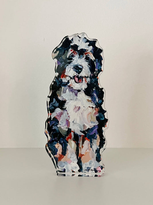 Bernedoodle Acrylic Block