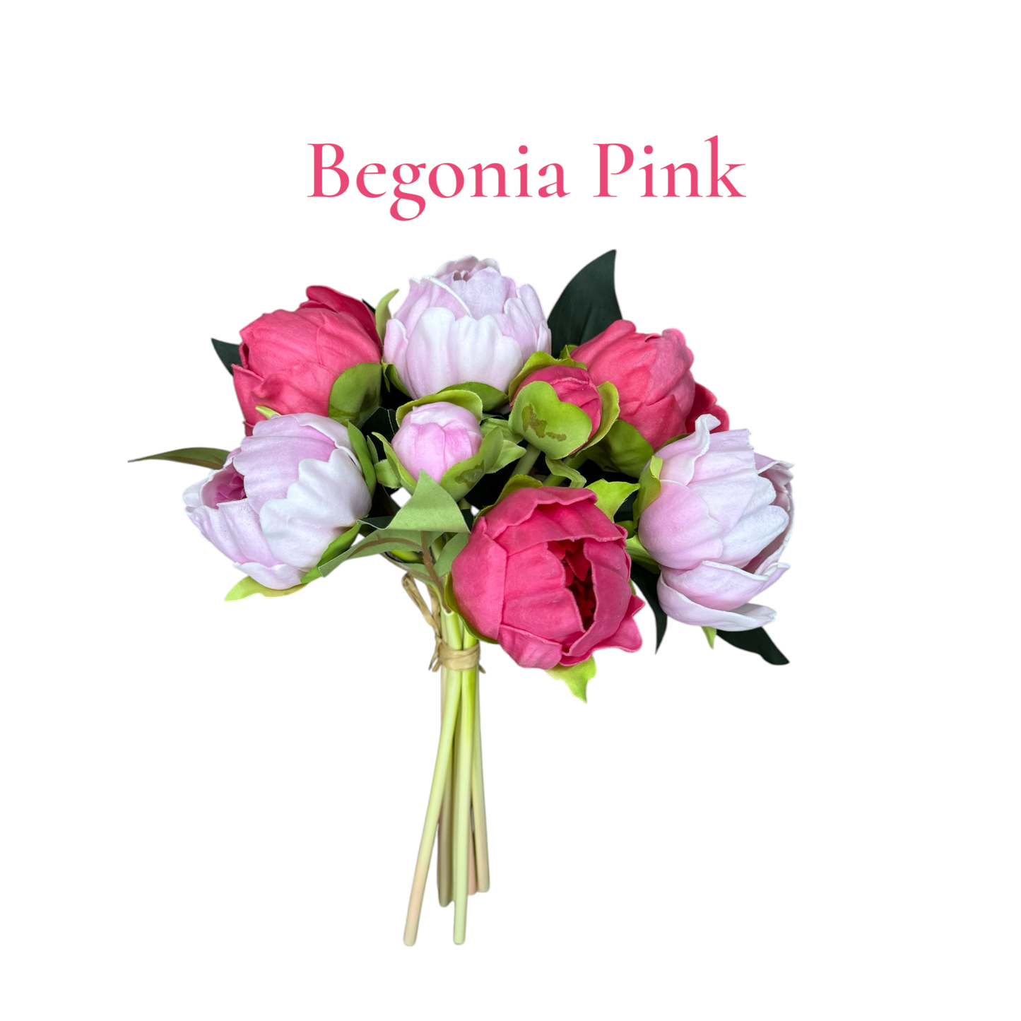 10.5" Real touch artificial Peony bundle-8 Flowers and buds