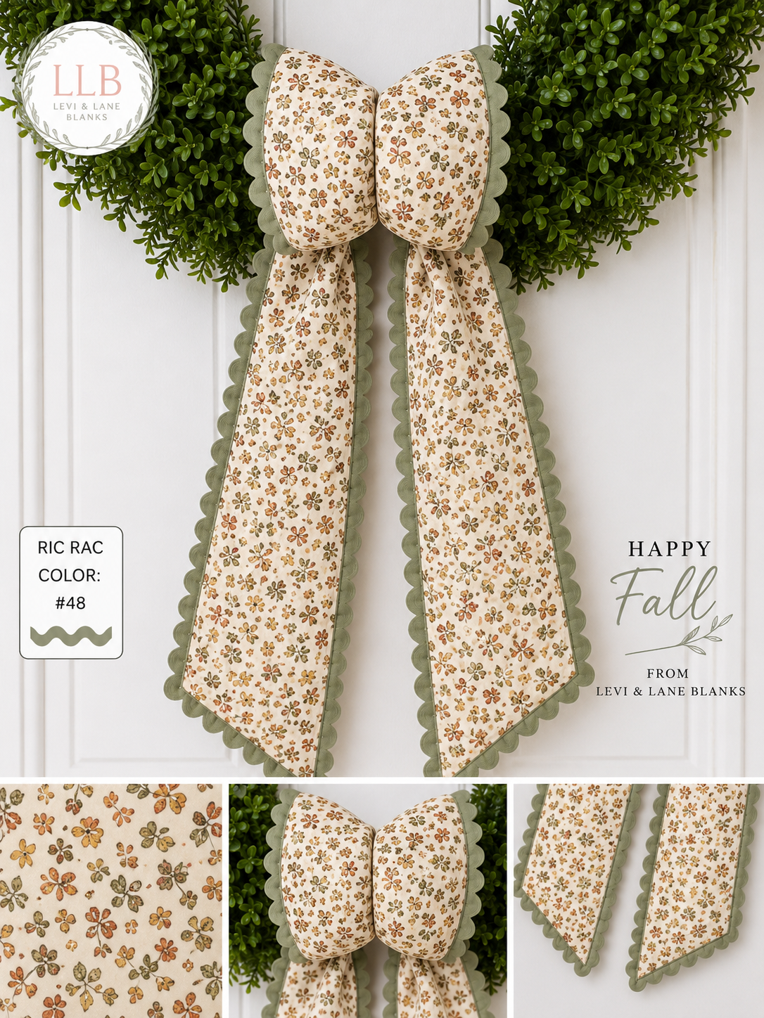 Fall Bow Wreath Sash Pre-Order - CAPPED - ETA End of August