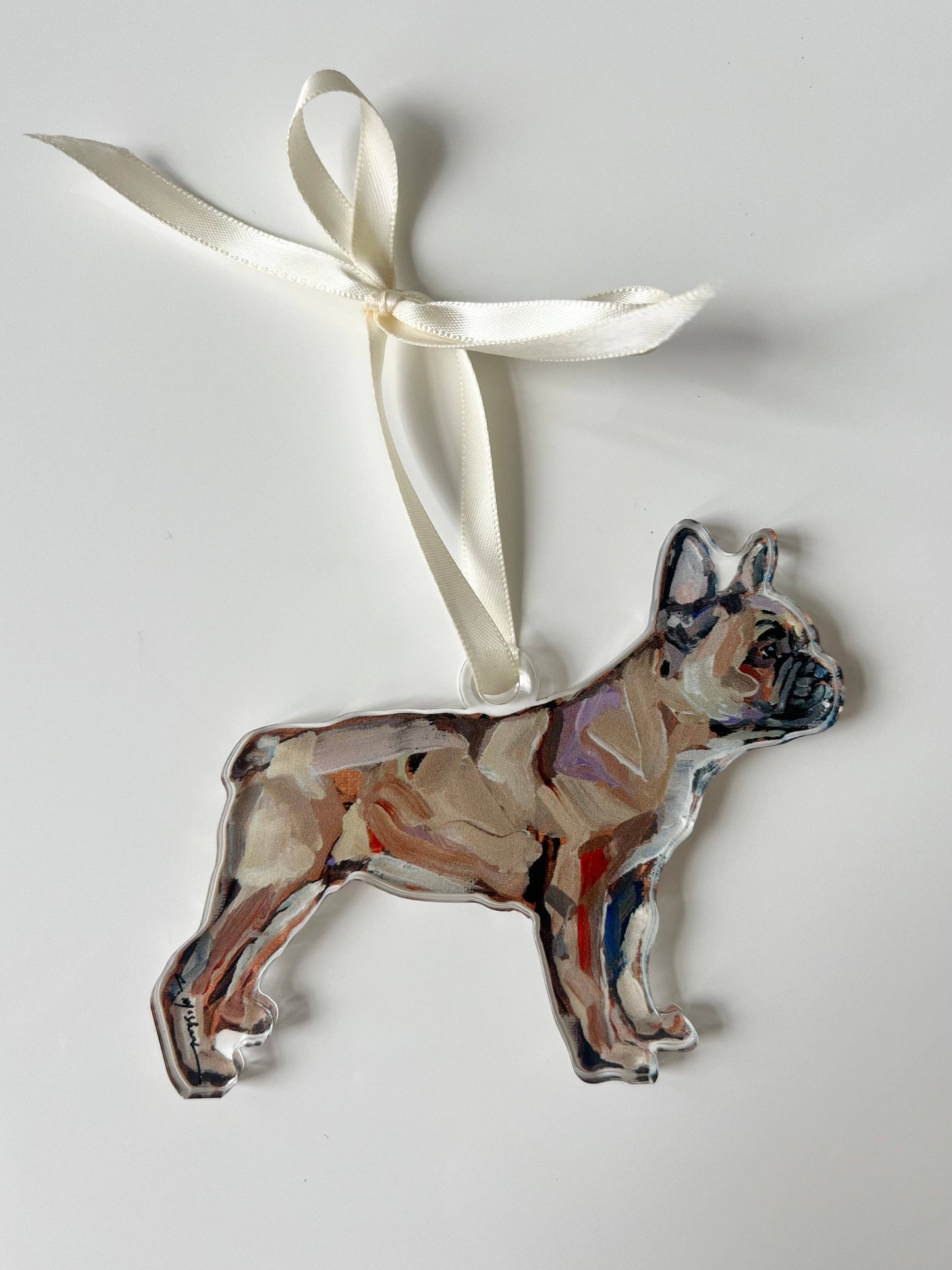 Frenchie Blonde Ornament