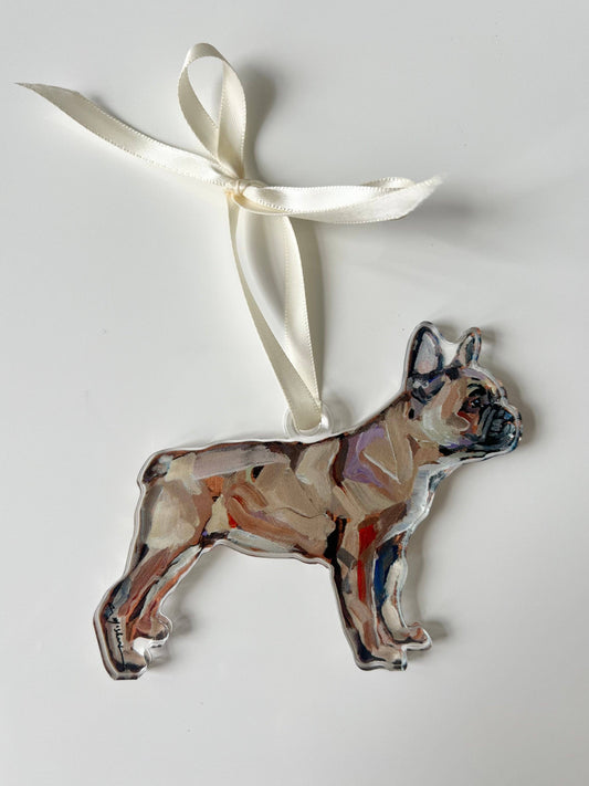 Frenchie Blonde Ornament