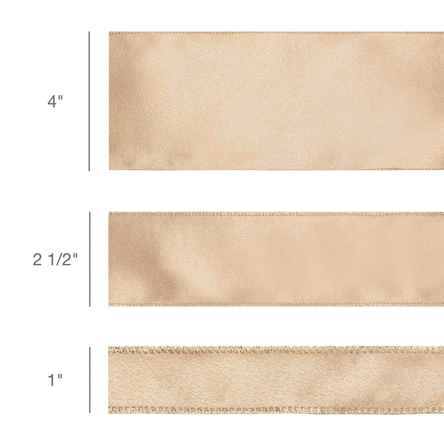 Gold Shimmer Satin Ribbon 10 Yard Roll