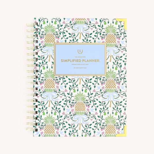 2026-2027 Spiral Weekly Simplified Planner - Pineapple Charm