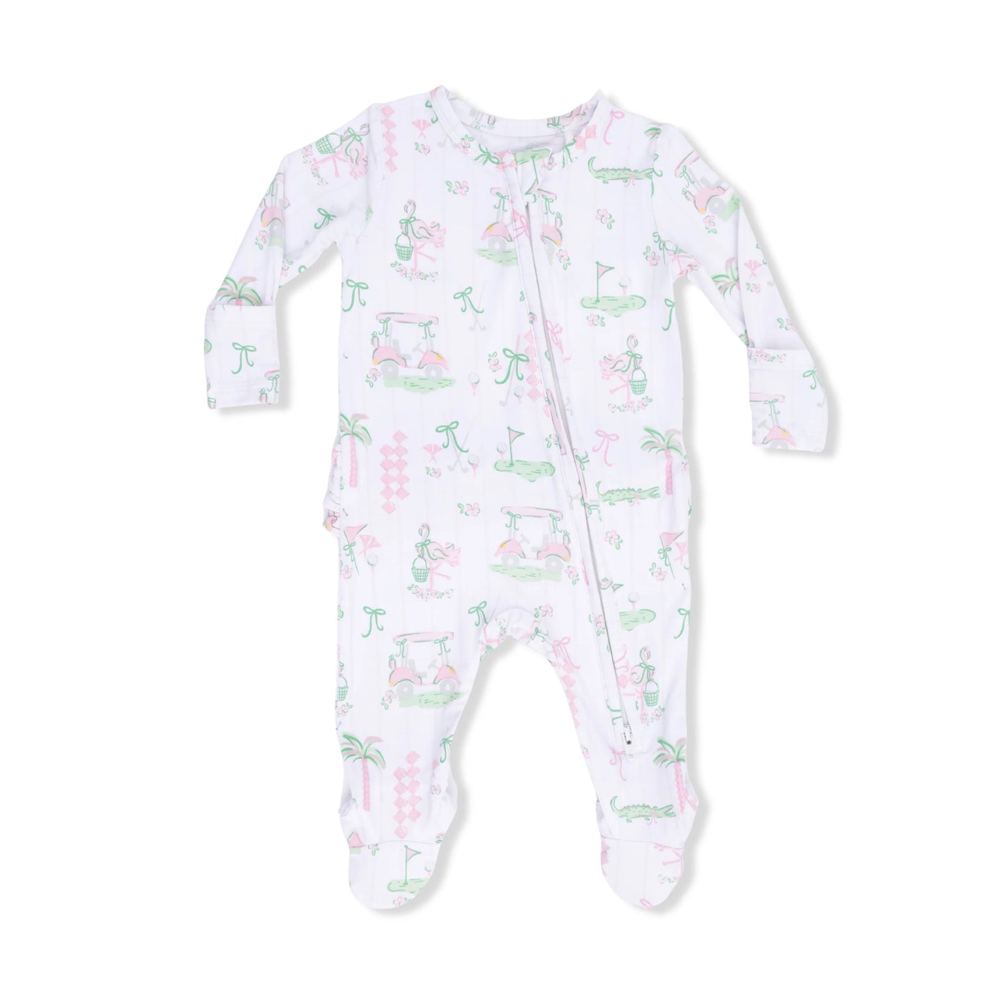 Pretty Golf - 2 Way Ruffle Back Zipper Footie