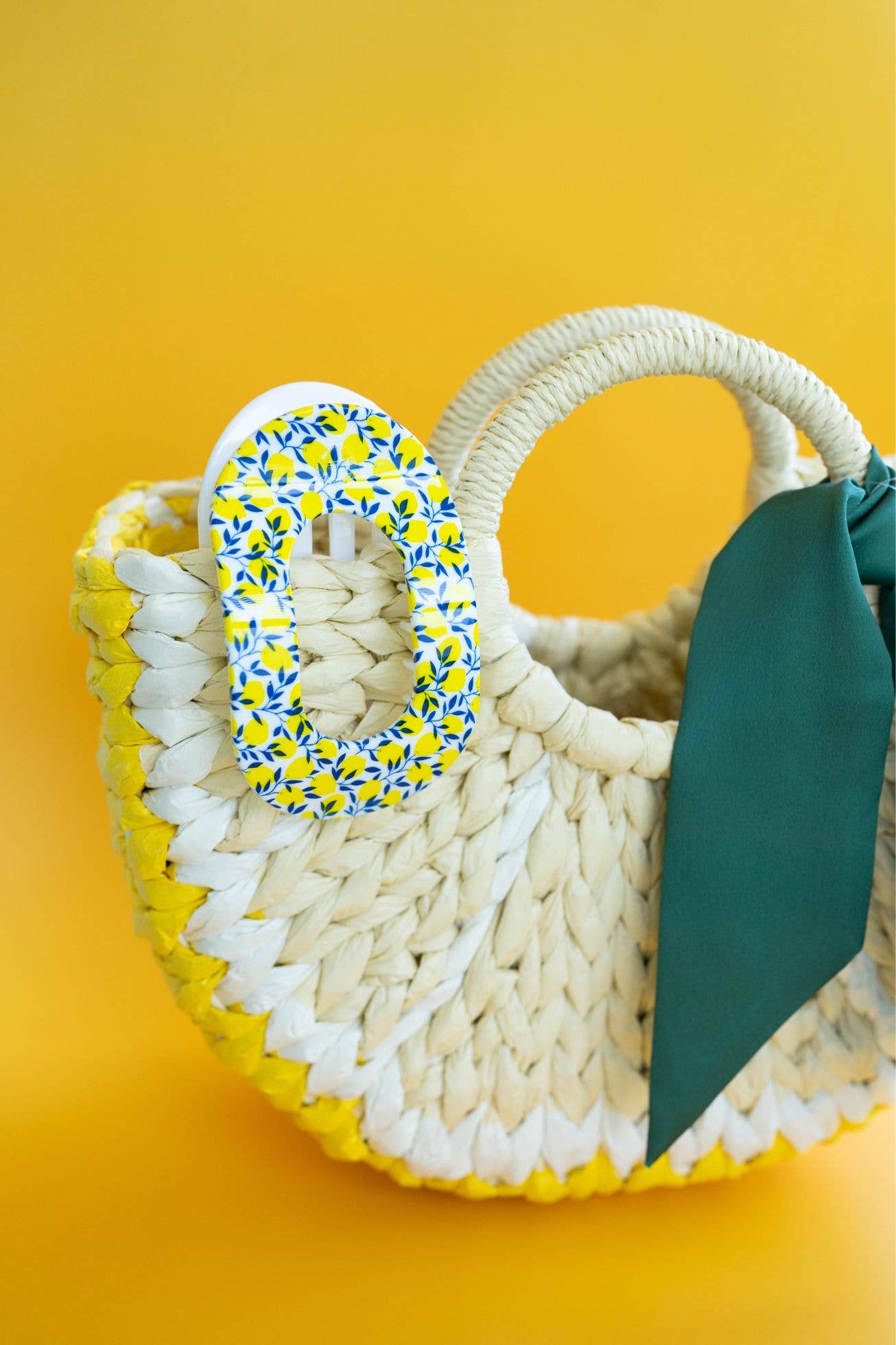 Flat Round Hair Clip | Large | Limoncello