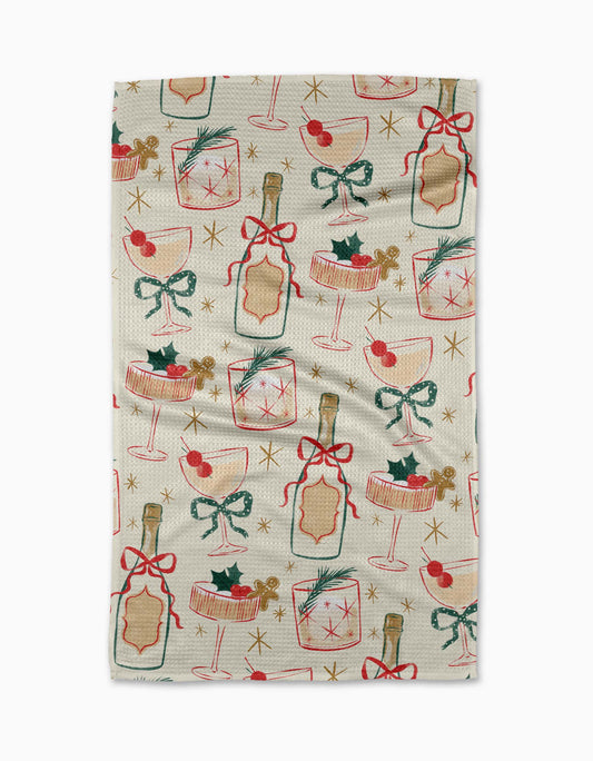 Christmas Cocktails Tea Towel