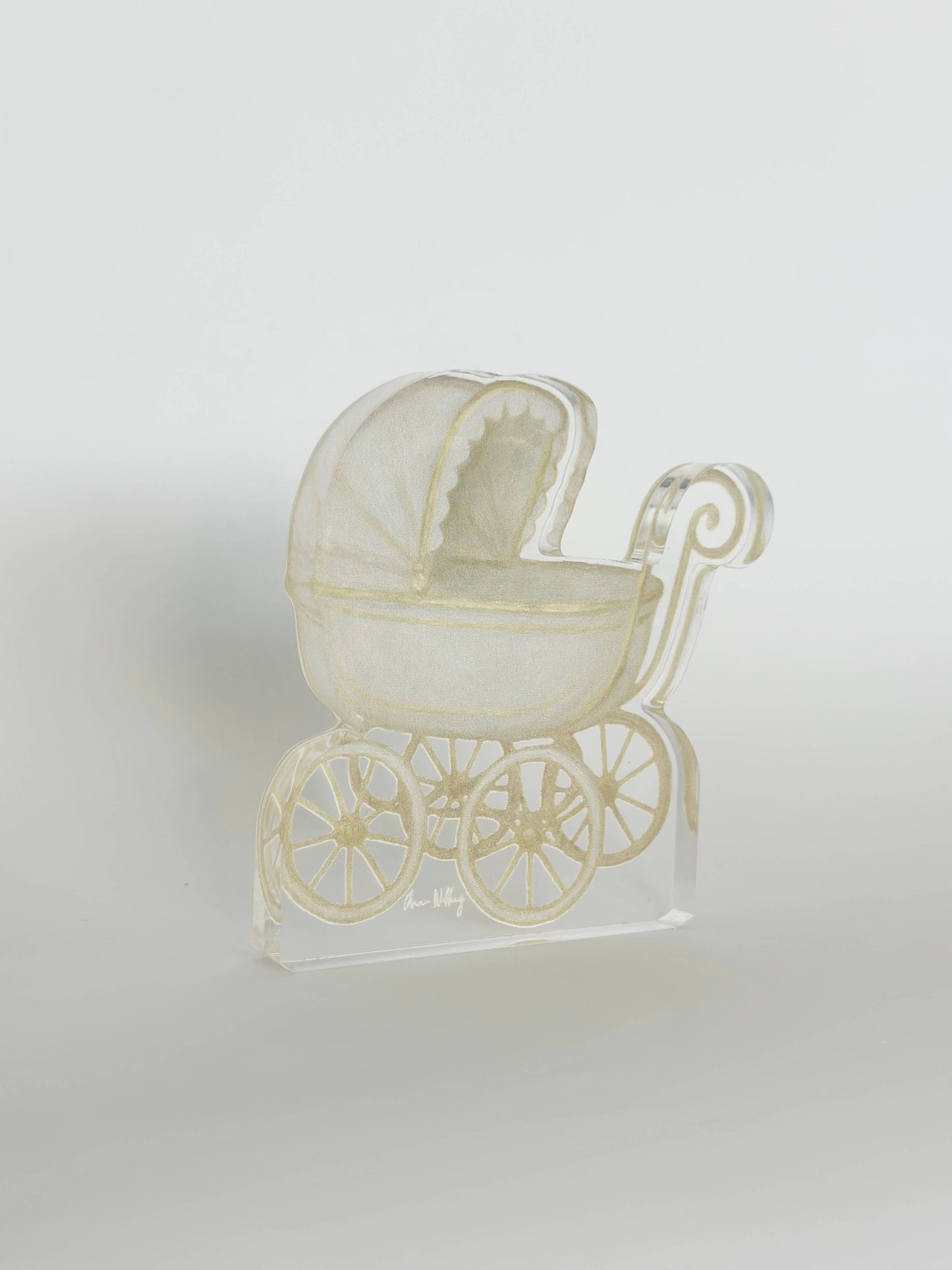 Acrylic Baby Carriage - Baby’s First Christmas Ornament 