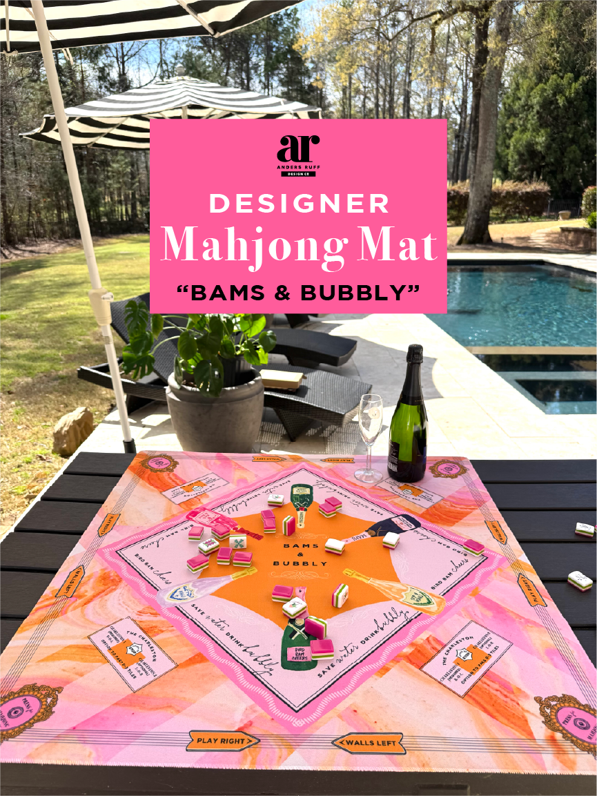 Bams & Bubbly Mahjong Mat | Champagne & Mahj