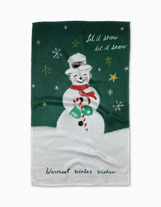 Vintage Snowman Tea Towel