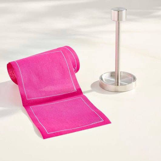 Cotton Cocktail Napkin Roll: Blush Crush (Fuchsia Pink)