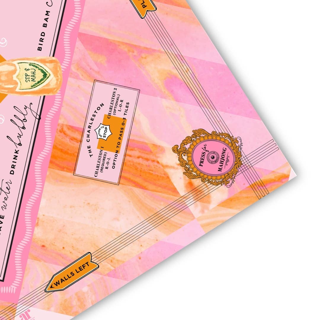 Bams & Bubbly Mahjong Mat | Champagne & Mahj