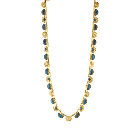 Cleopatra Riviere Necklace - Blue Labradorite