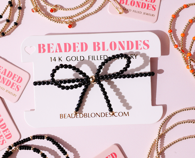 Black Pearl Bow Bracelet