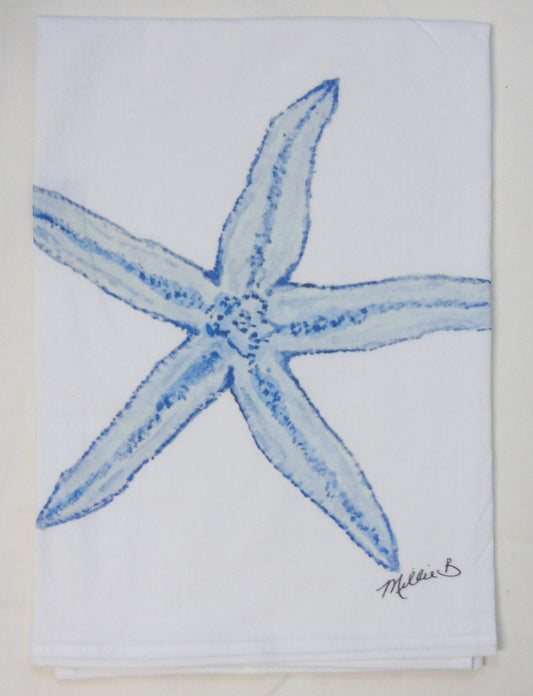 Watercolor Starfish Flour Sack Towel